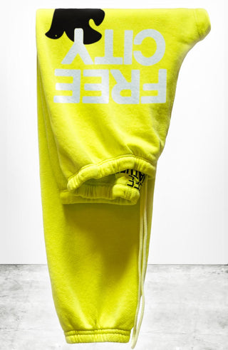 Free City Superfluff Lux OG Sweatpant in Glowlight Yellow