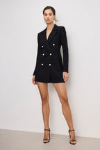 Good American Ponte Embellished Blazer Dress