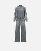 PINKO Light Grey Denim Jumpsuit