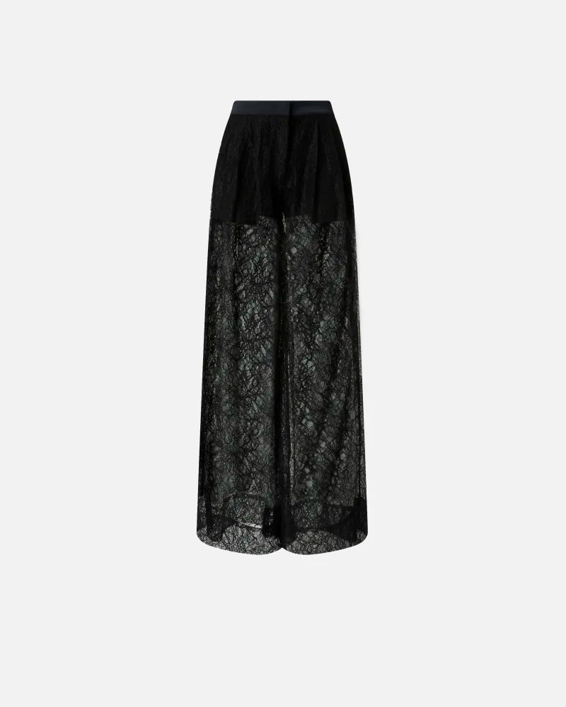 Pinko Wide-leg lace trousers