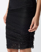 Pinko Patchwork-effect lace pencil skirt
