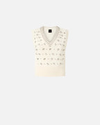 Pinko Knit vest with rhinestones