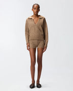 Pinko V-neck sweater with rhinestones