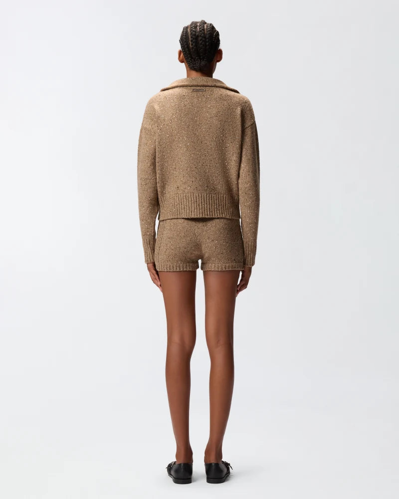 Pinko V-neck sweater with rhinestones