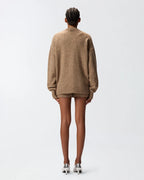 Pinko Bouclé fabric cardigan with rhinestones