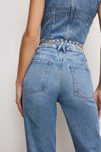 Good American Good Icon Studded Straight Jean