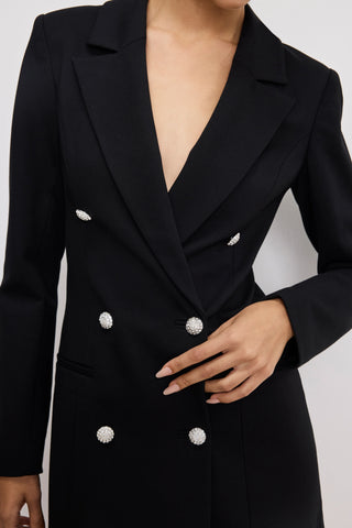 Good American Ponte Embellished Blazer Dress