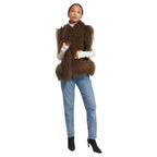 Susanna Chow Dorothy Suede Shearling Vest