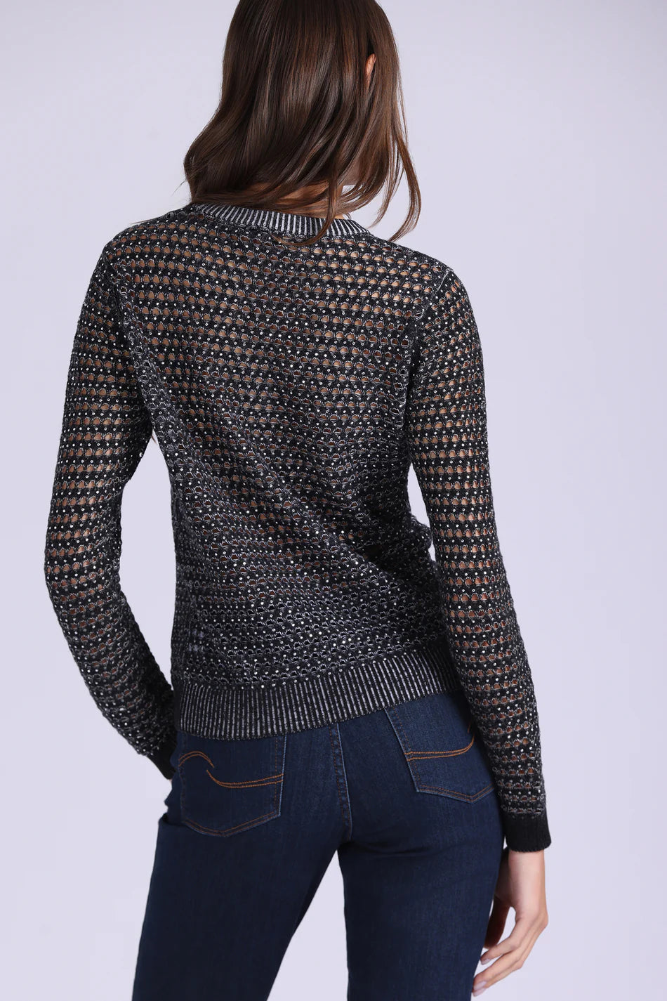 Minnie Rose Cashmere Studded Crew