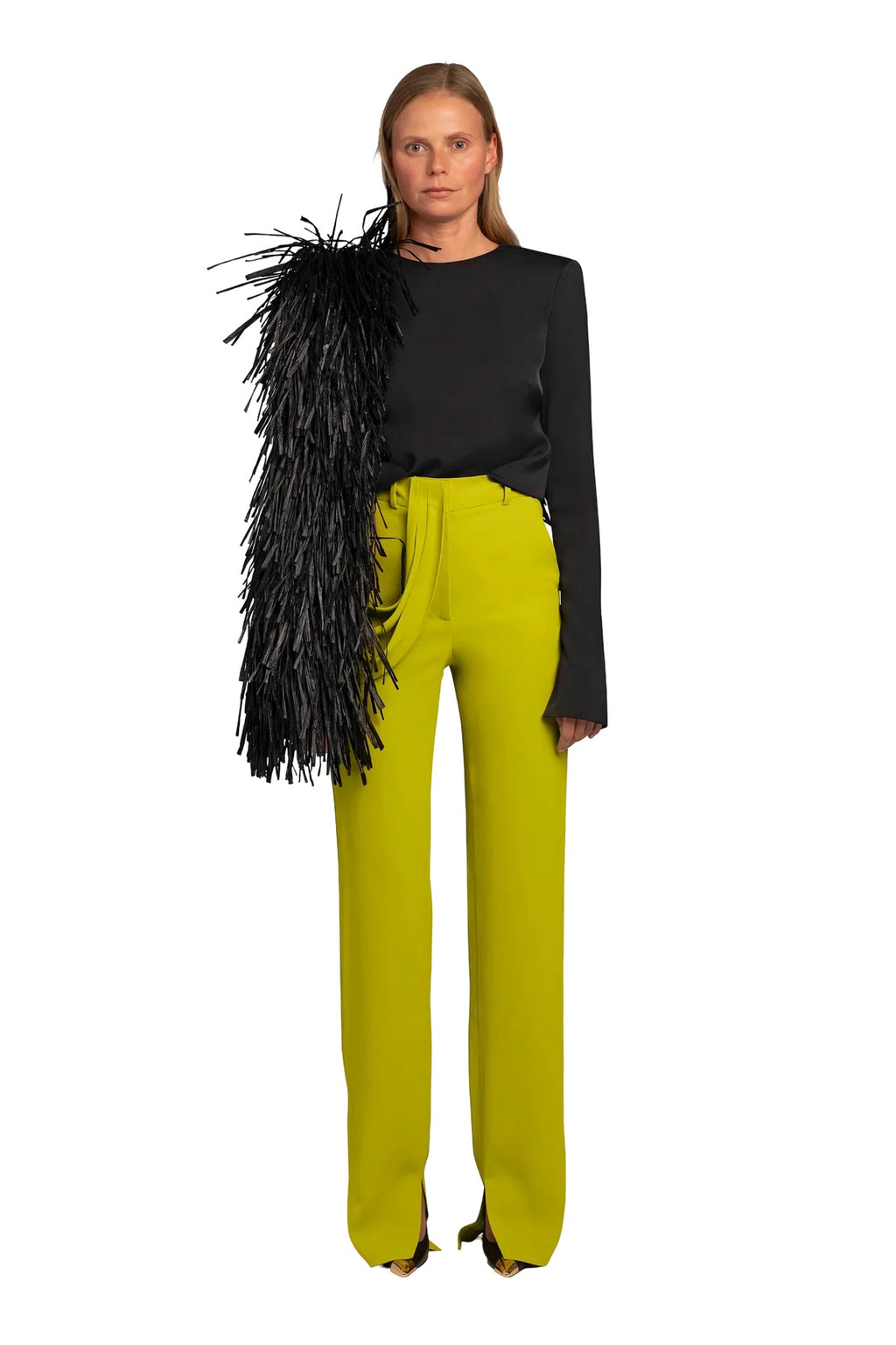 Aiste Hong Open Back Raffia Top