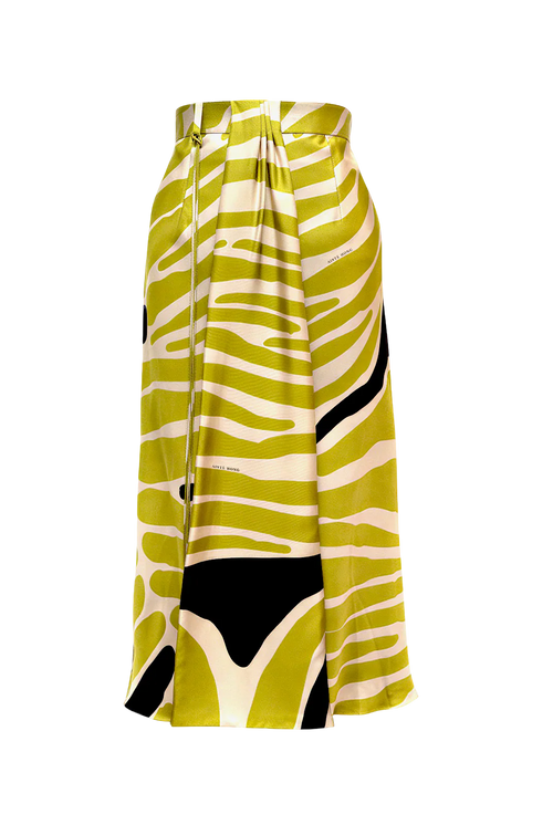 AISTE HONG DRAPED MIDI SKIRT