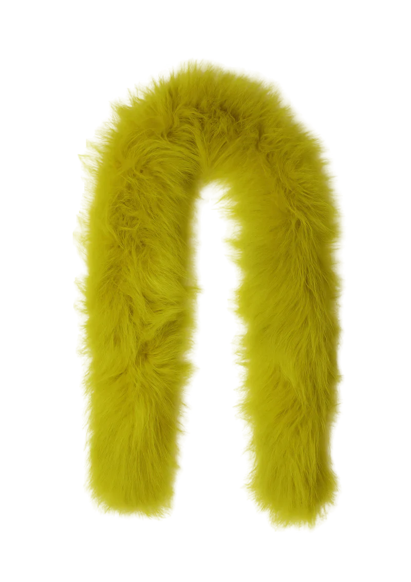 AISTE HONG FAUX-FUR STOLE GREEN