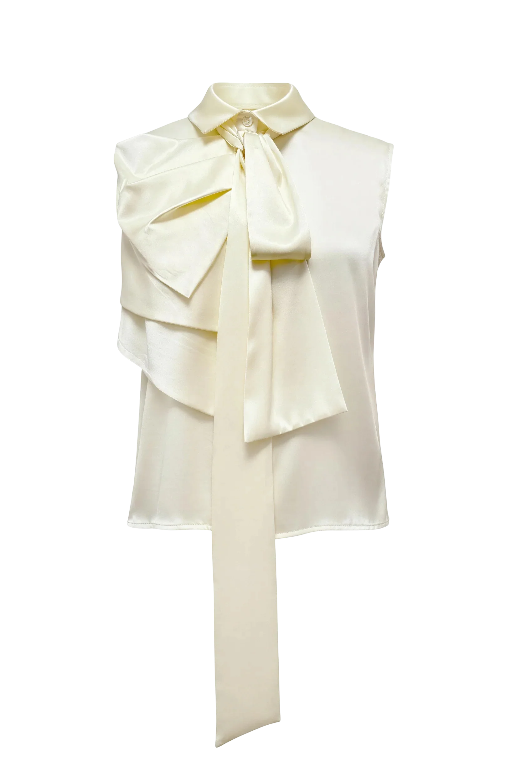 AISTE HONG RUFFLE TIE-NECK TOP