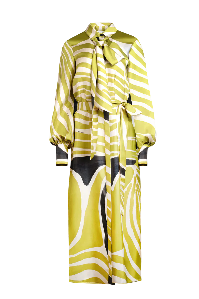 AISTE HONG TIE-NECK SHIRT DRESS