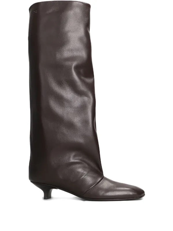 Vicini Square Toe Boot in Brown