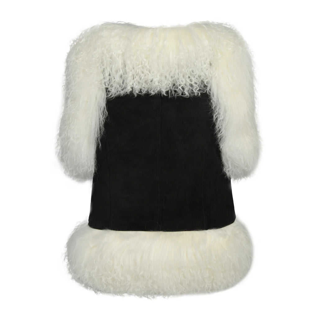 Susanna Chow Dorothy Suede Shearling Vest