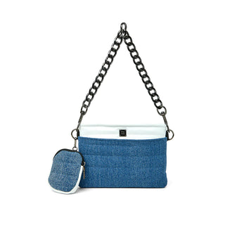 Think Royln Downtown Crossbody in Traditional Stone Washed Denim