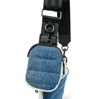 Think Royln Downtown Crossbody in Traditional Stone Washed Denim