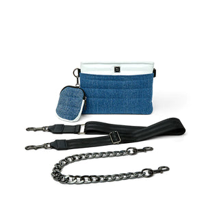 Think Royln Downtown Crossbody in Traditional Stone Washed Denim