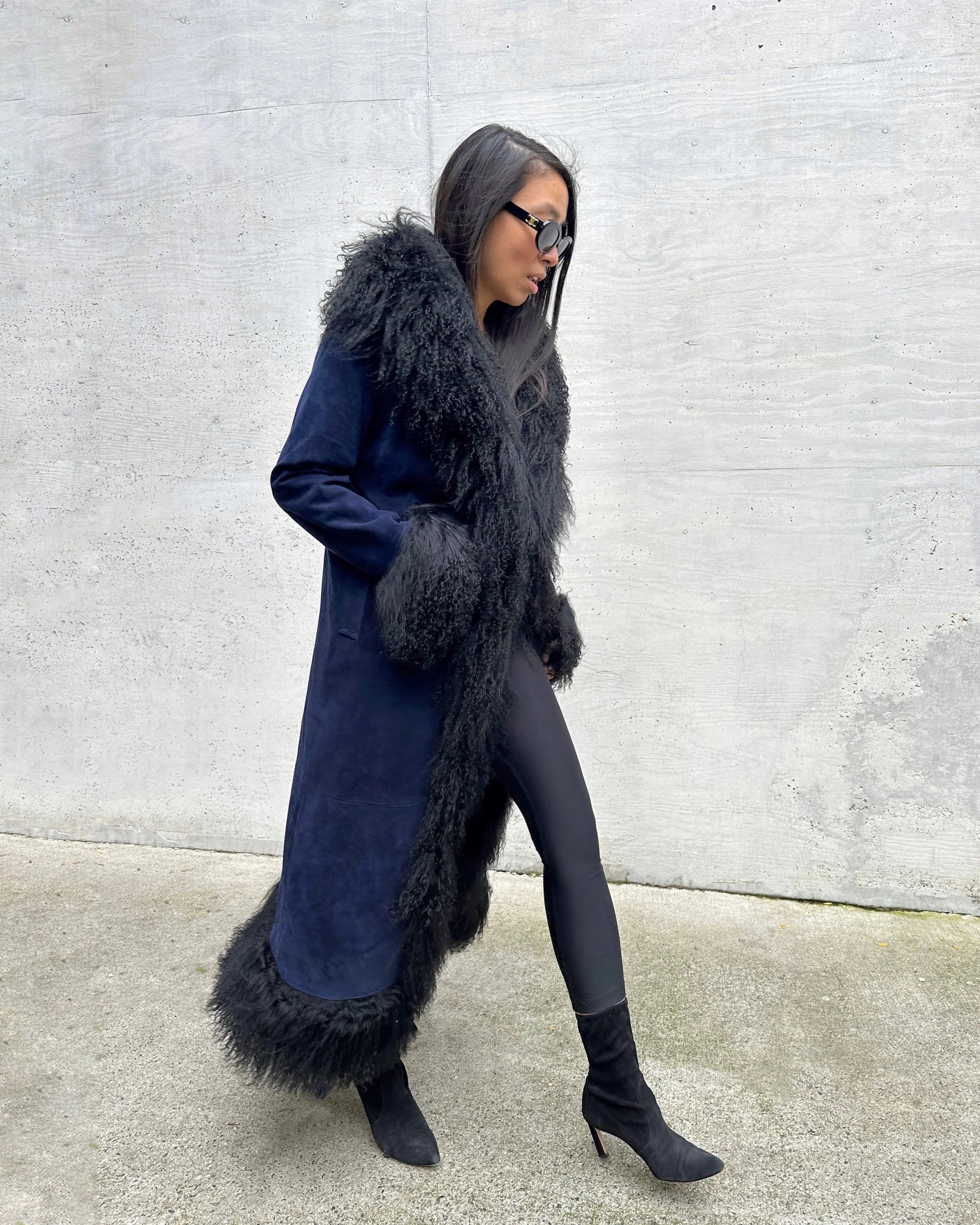 Susanna Chow Dorothy Suede Maxi Coat