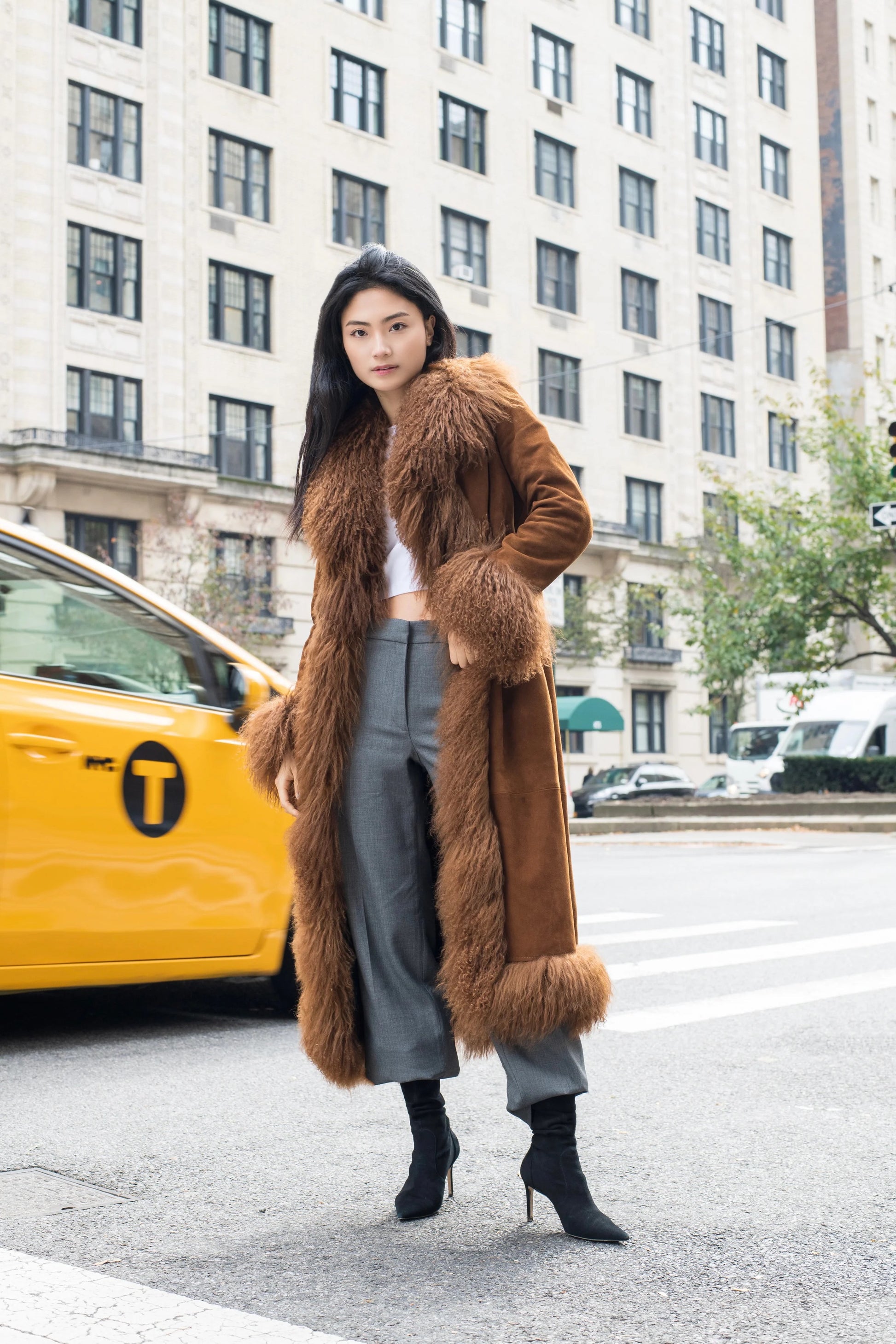 Susanna Chow Dorothy Suede Maxi Coat