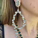 Kimono Dragon Diamond Crystal Chandelier Earrings