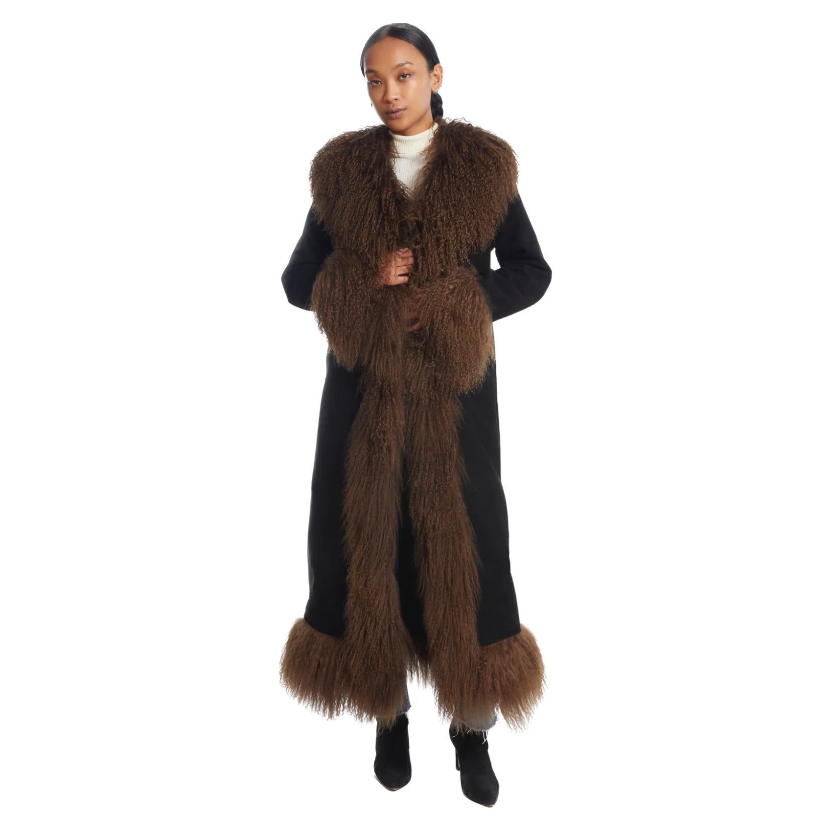 Susanna Chow Dorothy Suede Maxi Coat