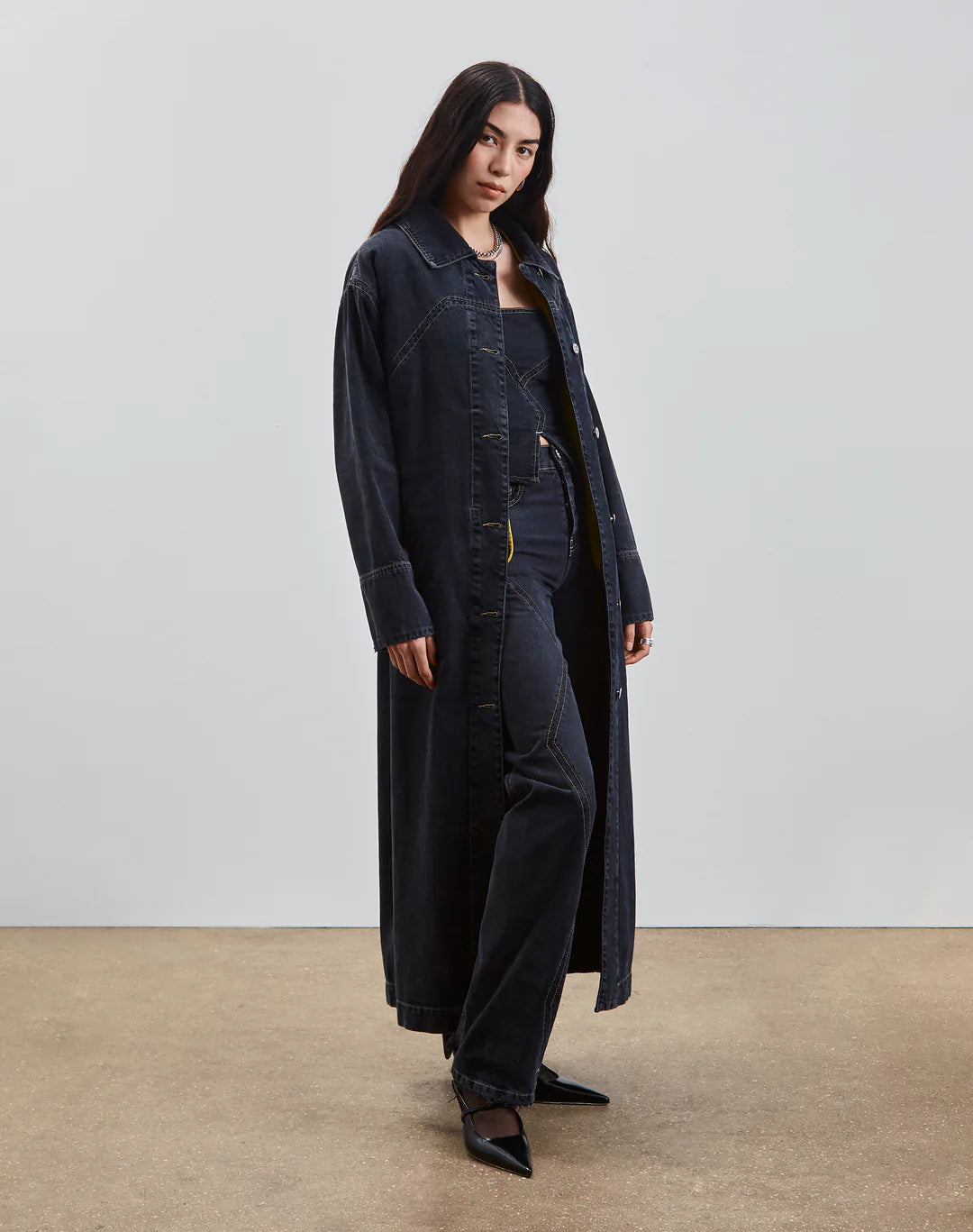 DALA Ankle Car Coat in Hurricane