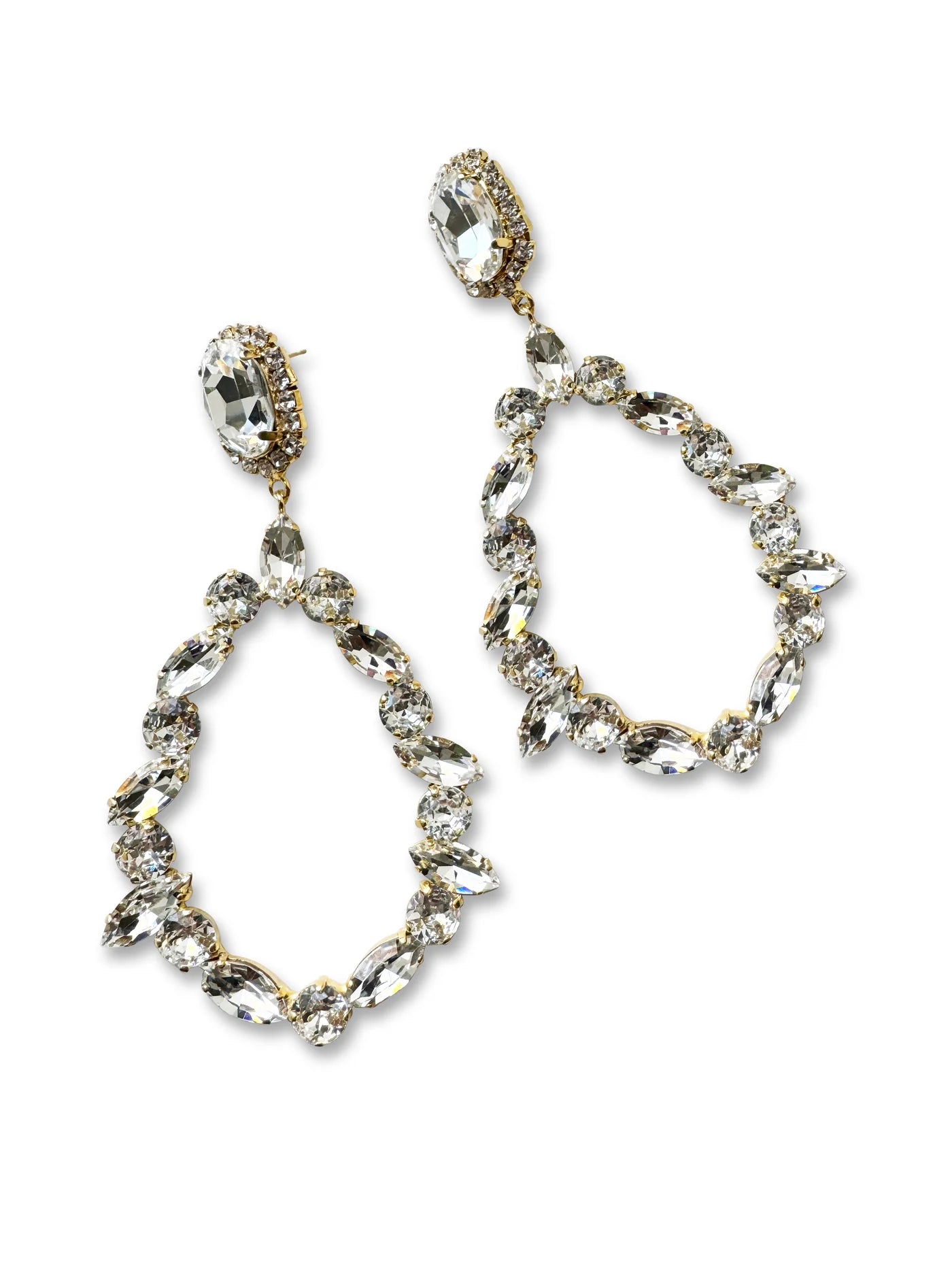 Kimono Dragon Diamond Crystal Chandelier Earrings