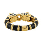 Kimono Dragon Black Enamel Double Panther Bracelet
