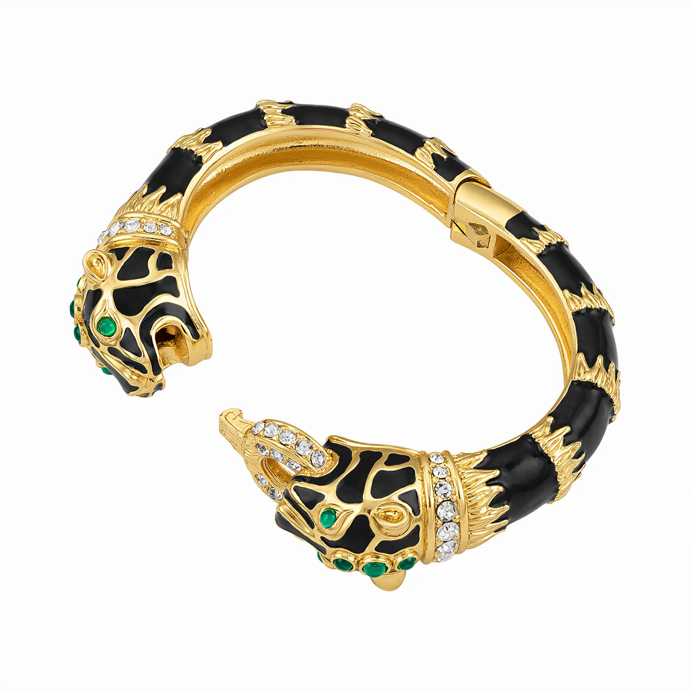 Kimono Dragon Black Enamel Double Panther Bracelet