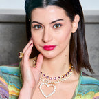 Kimono Dragon Crystal Heart Necklace