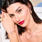 Kimono Dragon Crystal Heart Necklace