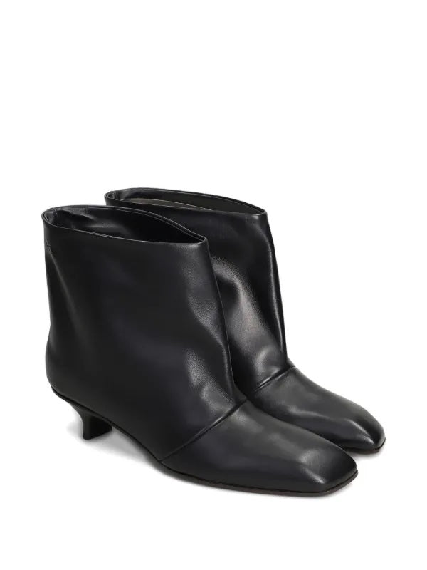 Vicini Square-Toe Boots in Black