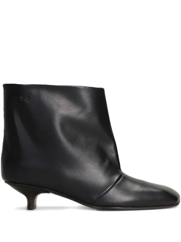 Vicini Square-Toe Boots in Black