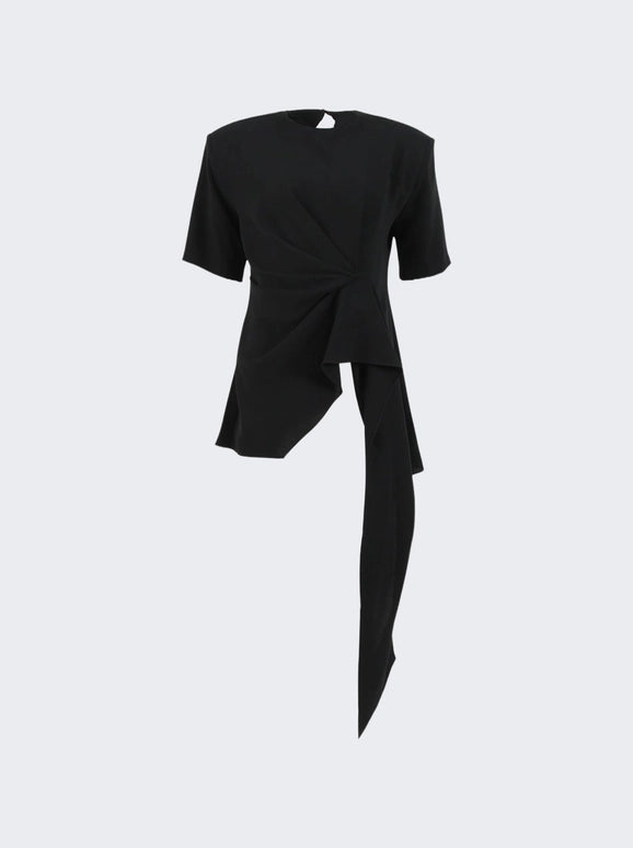 Monot Tunic with Drape Black