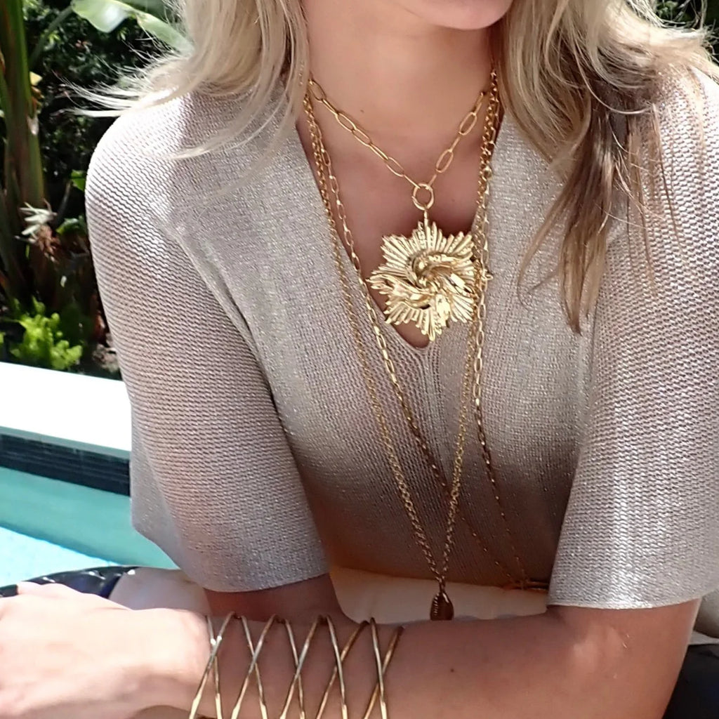 Allison Daniel Designs Basha Statement Burst Necklace