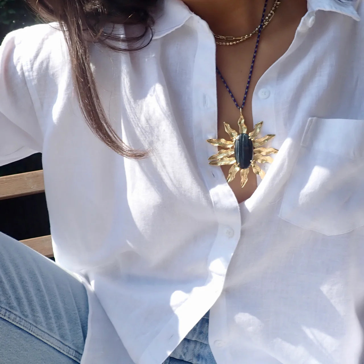 Allison Daniel Designs Kaden Flower Statement Necklace