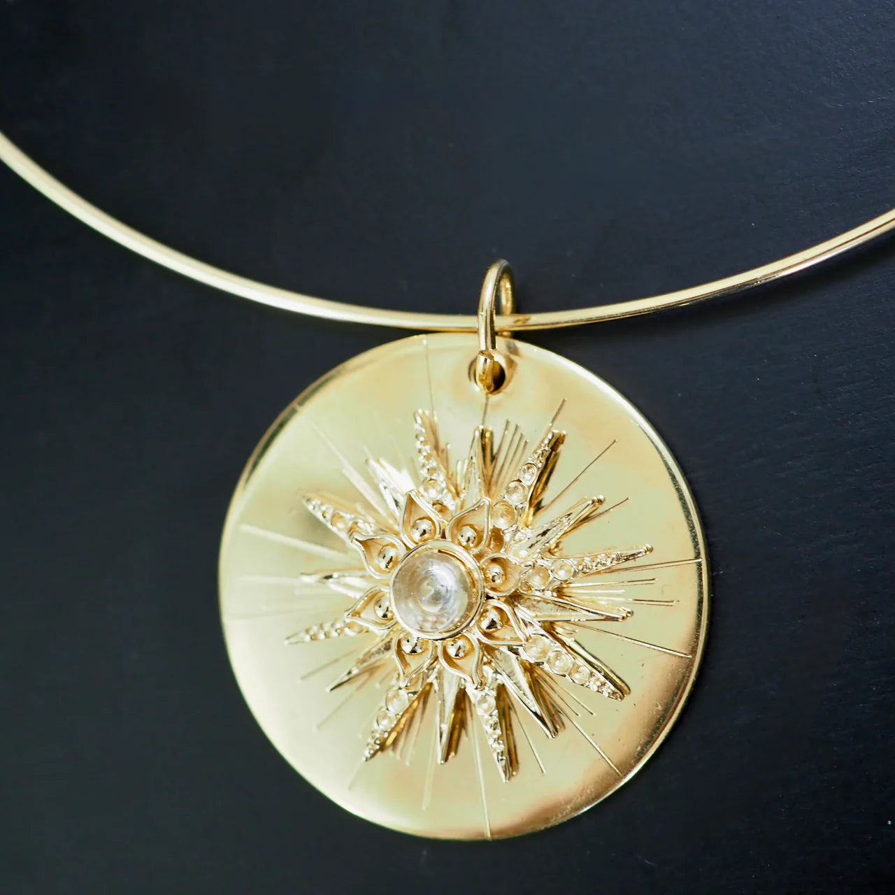 Allison Daniel Designs Tilly Double Disc Burst Necklace