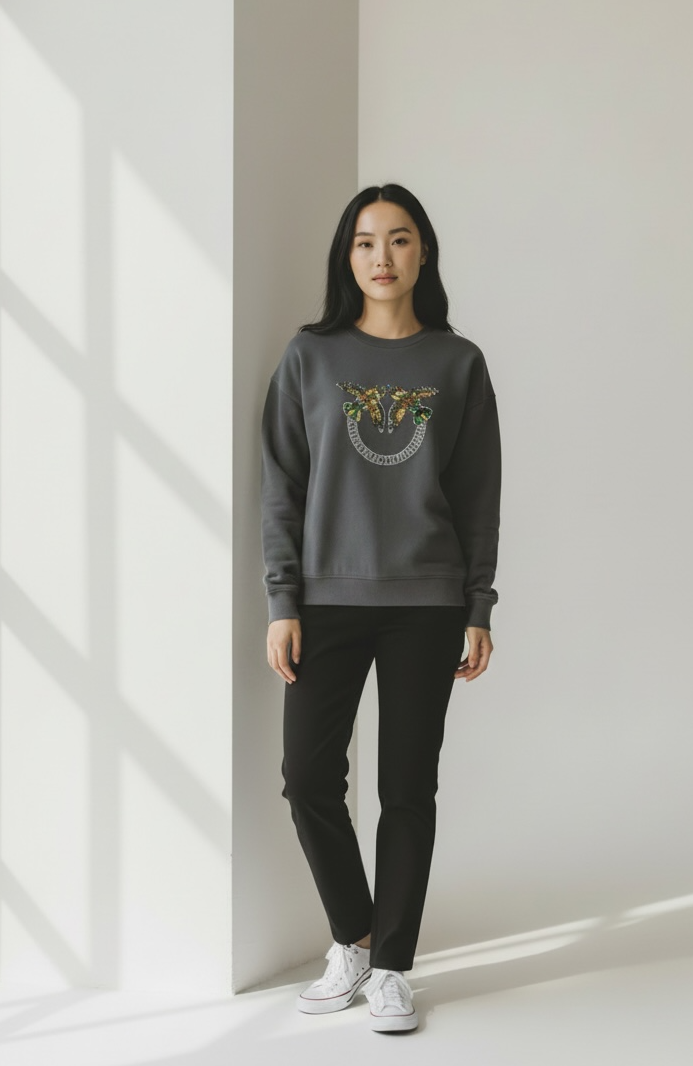 PINKO Nelly Maglia Embellished Sweatshirt