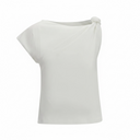 PINKO Marlena Maglia Asymetrical Top White