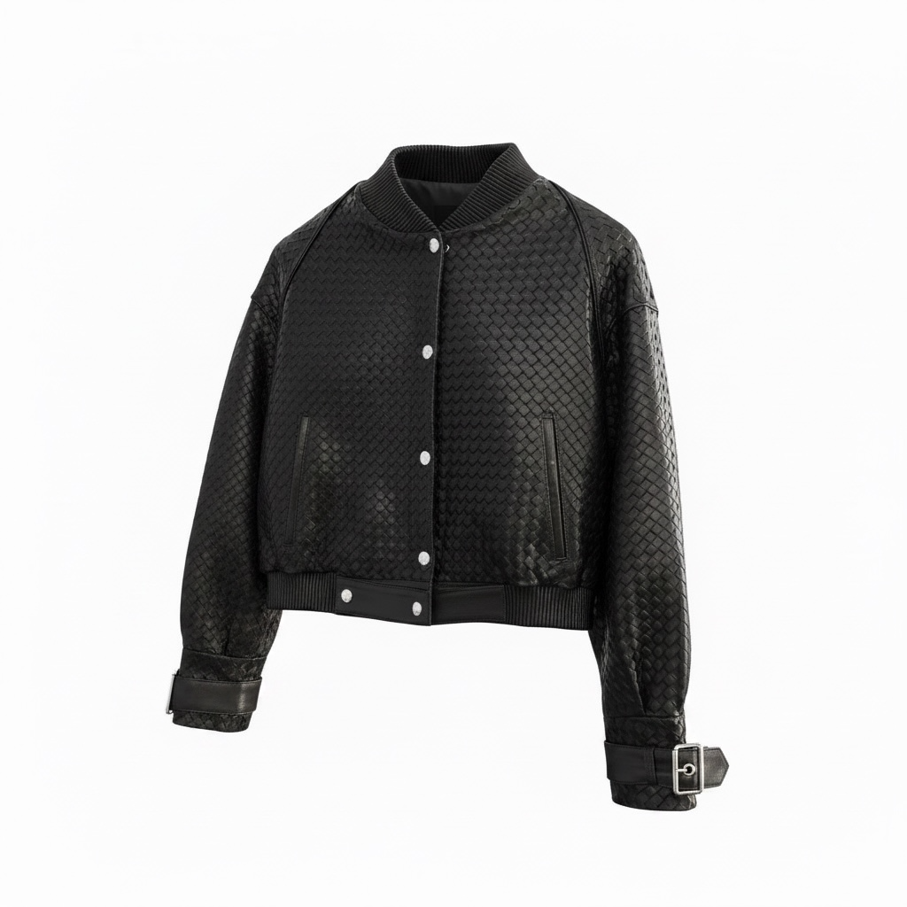 DEA the label Bottega Leather Bomber Black