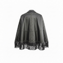 Jolie Jordan Fringe Studded Cape Black