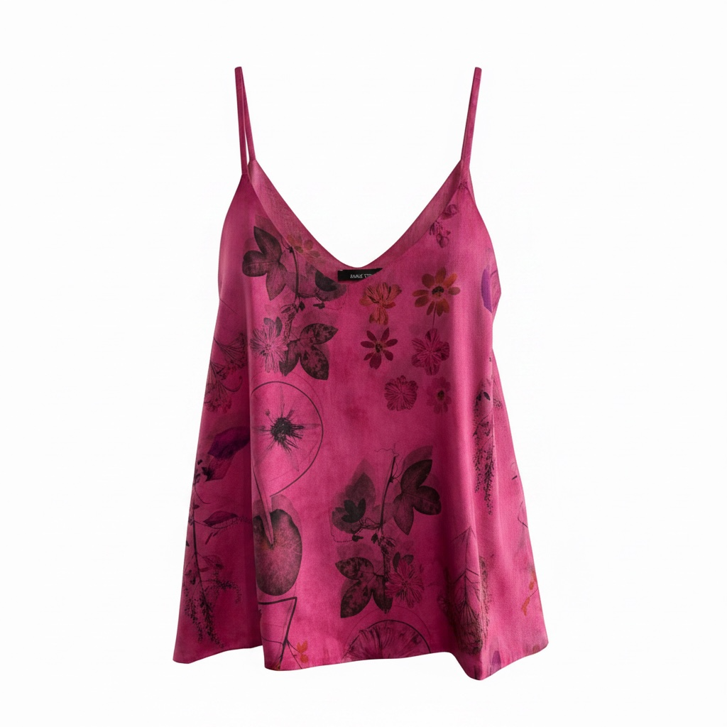 Avant Toi Silk Floral Top Hot Pink