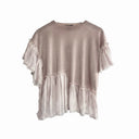 Avant Toi Silk Pink Ruffle Blouse