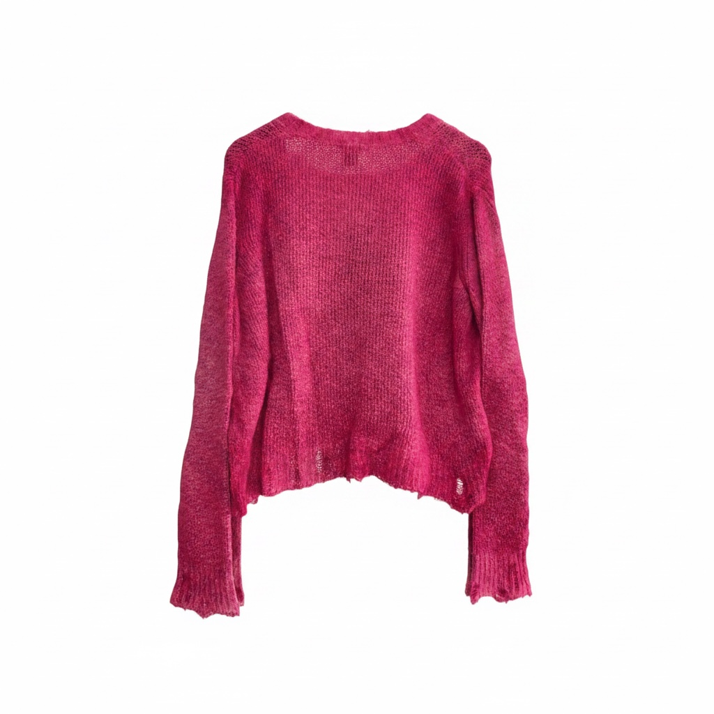Avant Toi Button Up Sweater Hot Pink