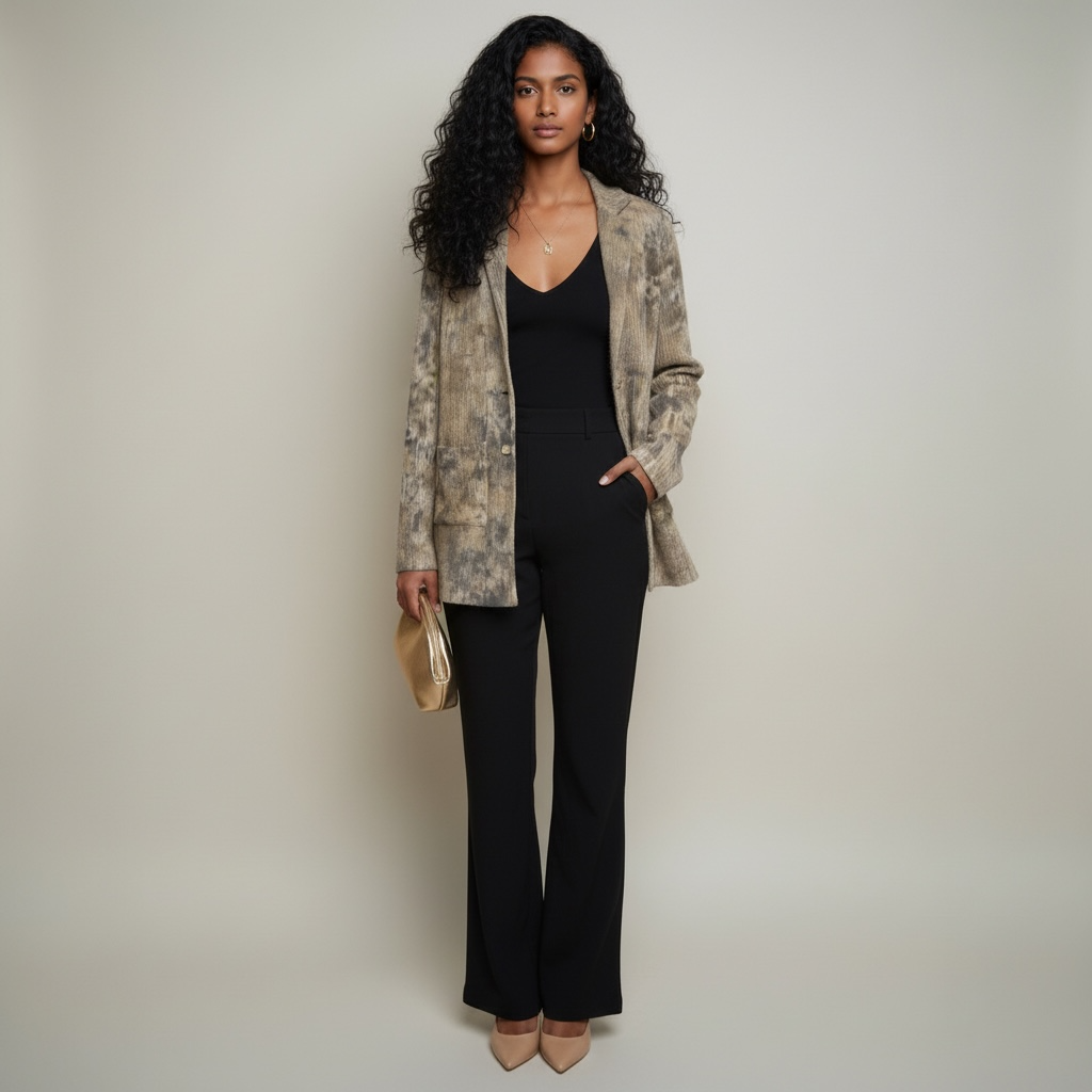 Avant Toi Cashmere Blazer Camo Beige