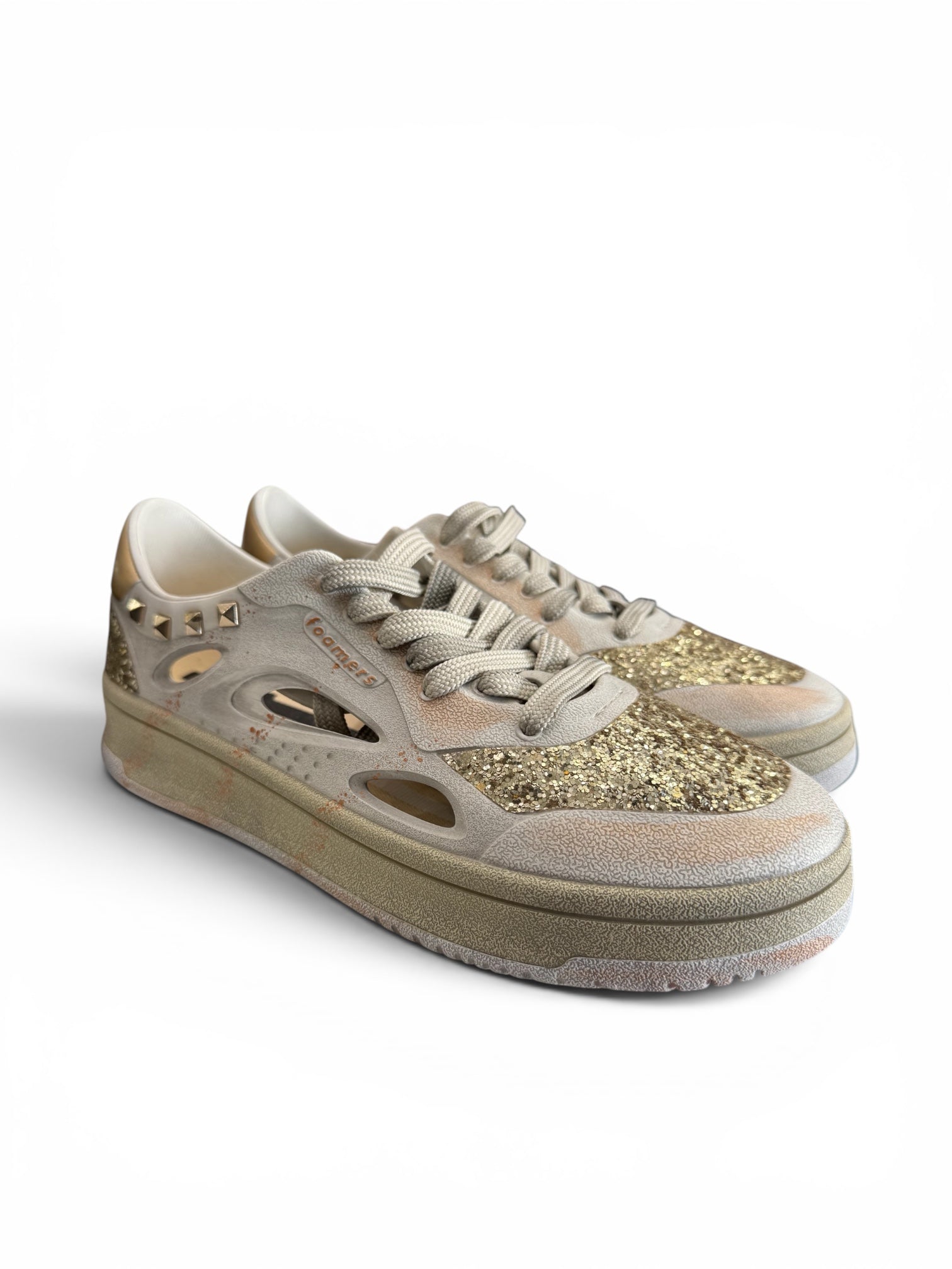Foamers Off White/Glitter/Gold
