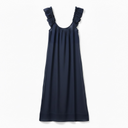 MILA Ruffle Sleeveless Dress Navy