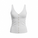 MILA Button Down Tank White